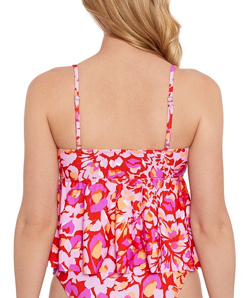 Top tankini con cuello en V Tiletale