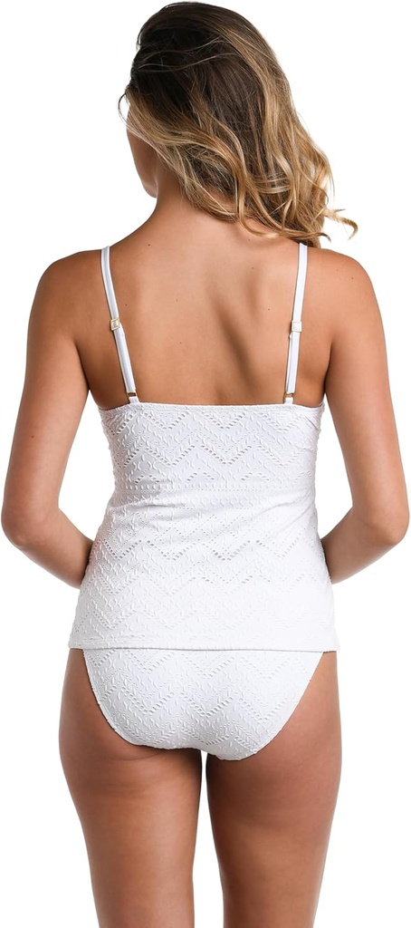 Top tankini con ojales texturizado