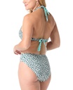 Top de bikini con estampado de cebra