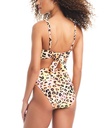 Top de bikini con aro animal print