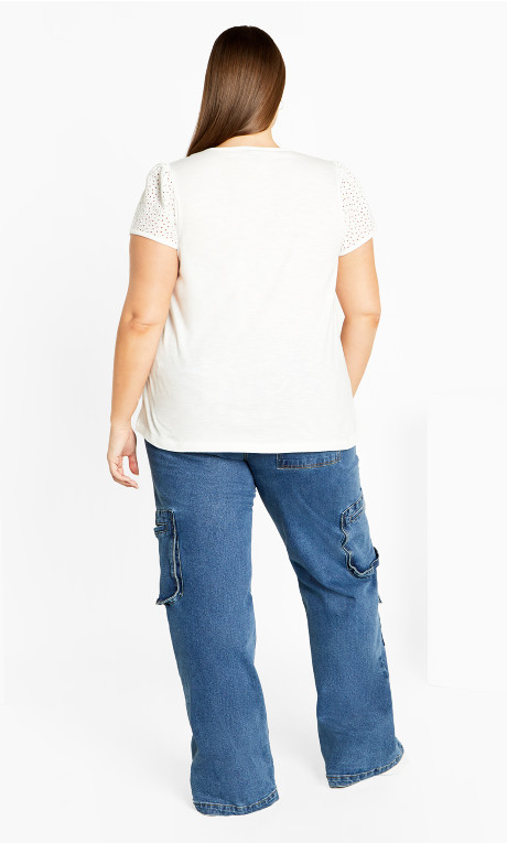 Blusa con mangas abullonadas Linny