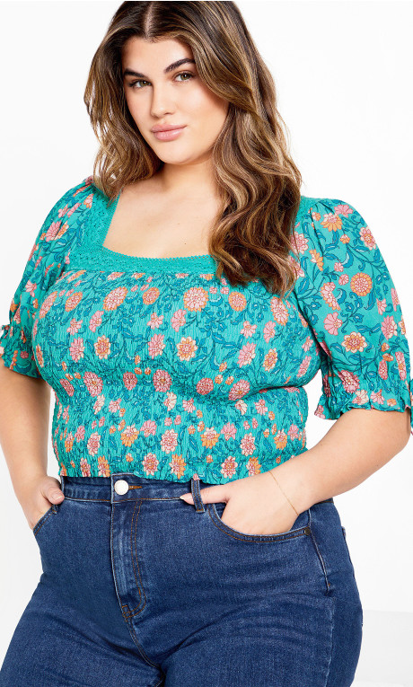 Blusa con mangas abullonadas Linny