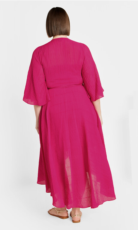 Vestido cruzado con volantes Kira