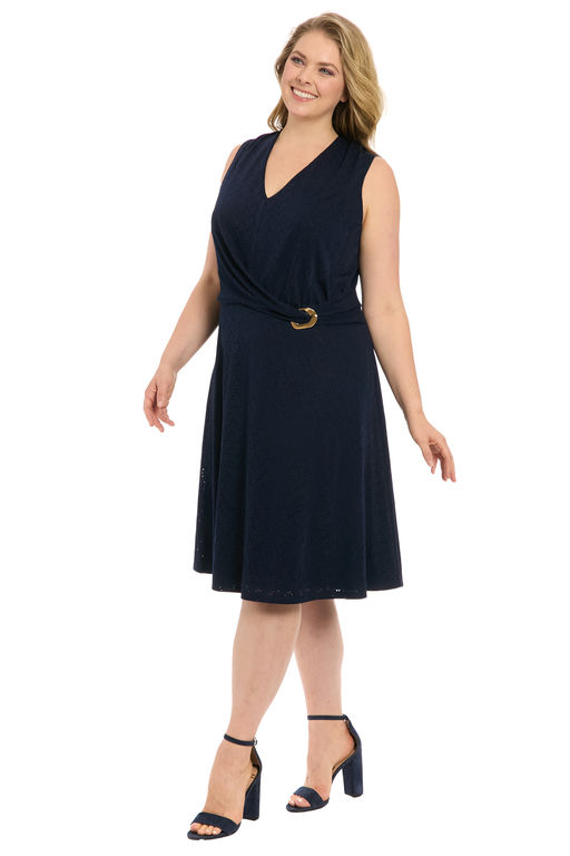 Vestido con cuello en v Twist Cecilia 
