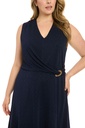 Vestido con cuello en v Twist Cecilia 