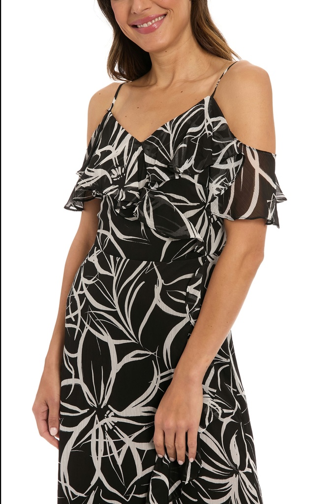 Vestido Kavita con print hawaiano