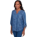 Blusa bordada con flores bohemias