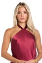 Vestido de satén con escote halter
