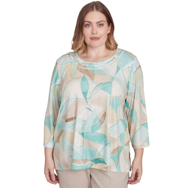 Blusa con cuentas recortadas