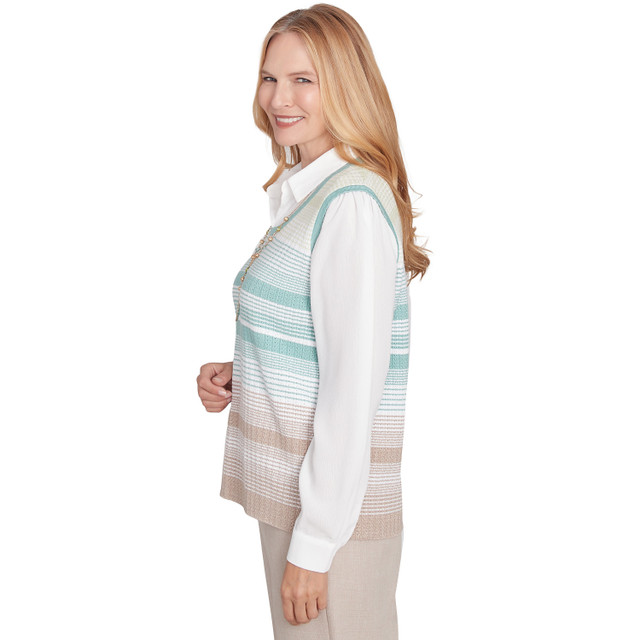 Chaleco texturizado dos en uno