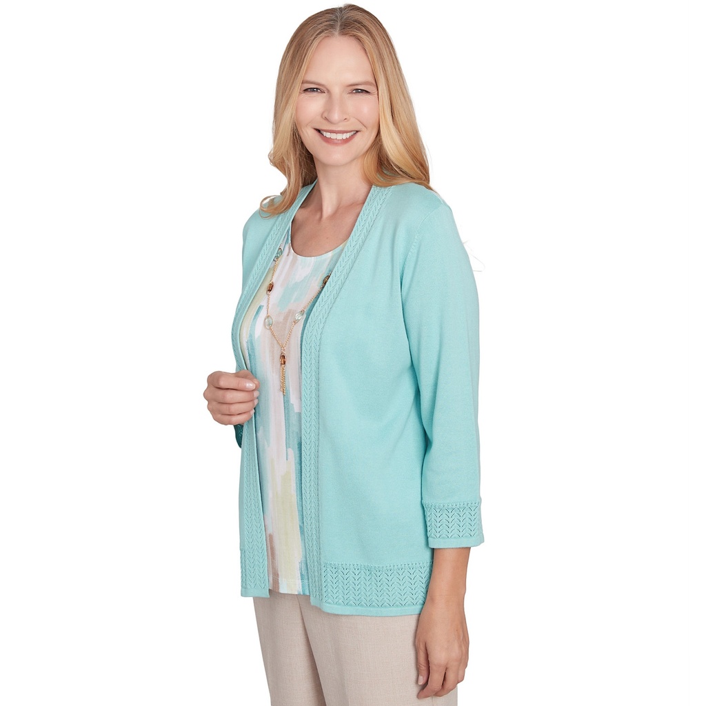 Suéter dos en uno estampado animal