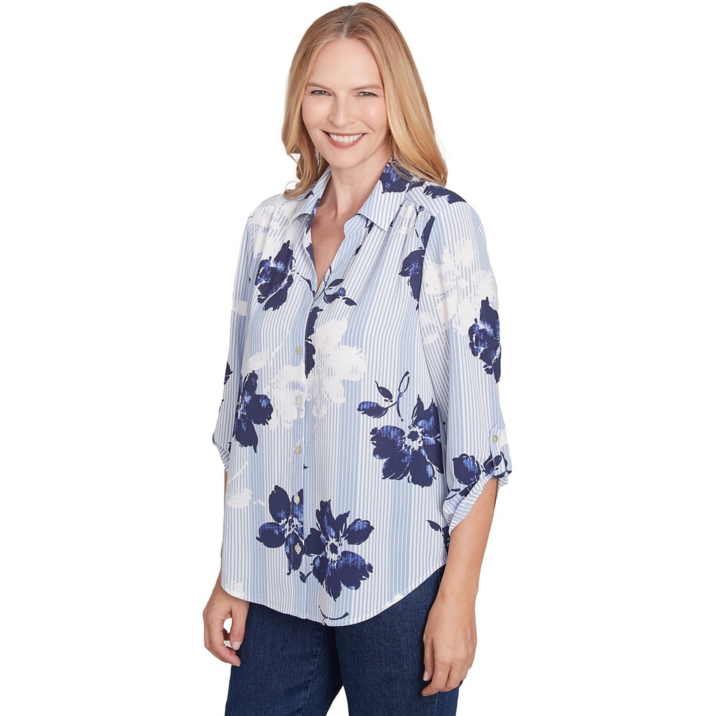 Blusa bordada con flores bohemias