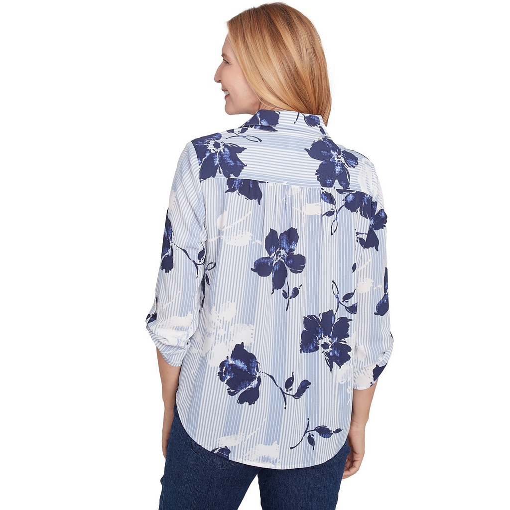 Blusa bordada con flores bohemias