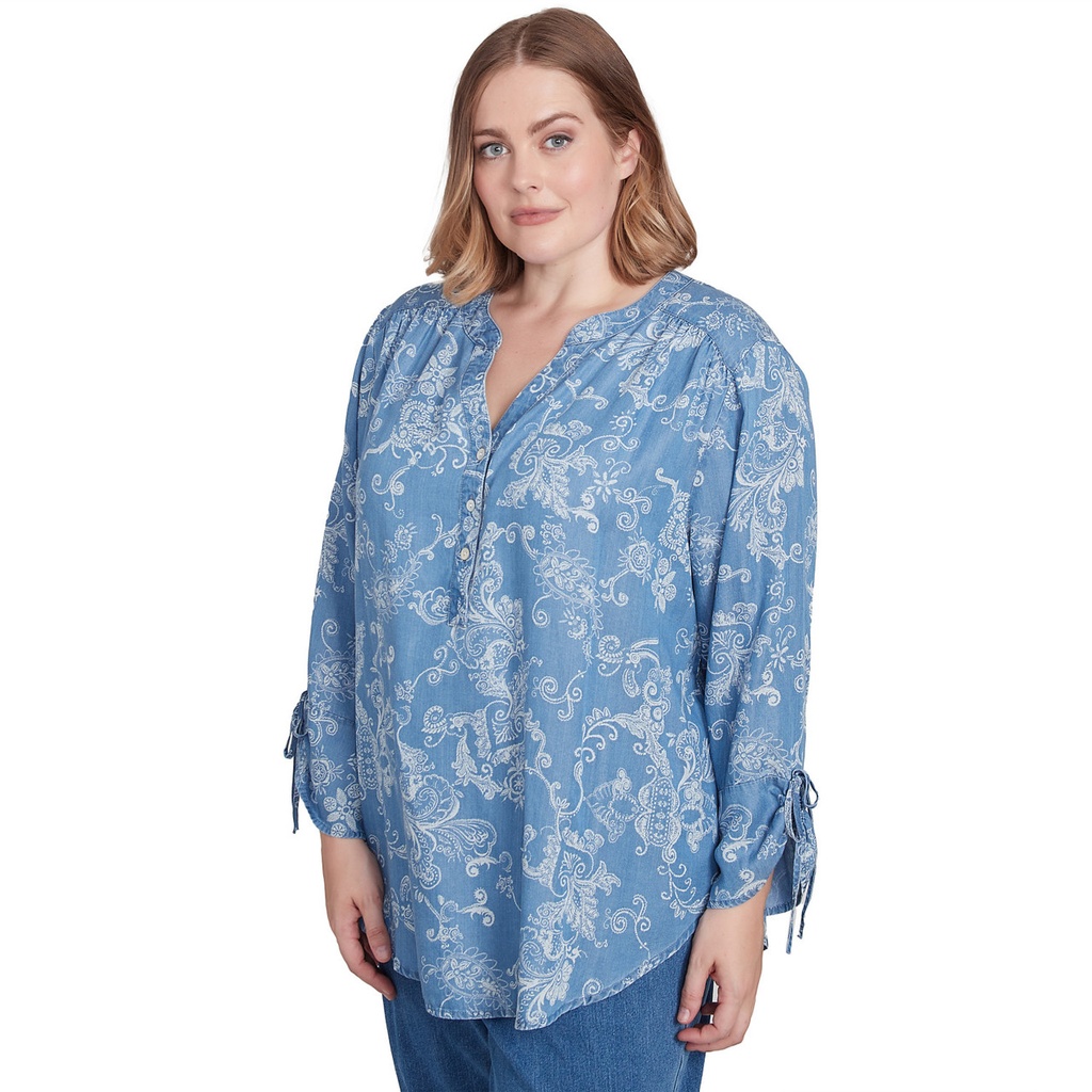 Blusa bordada con flores bohemias