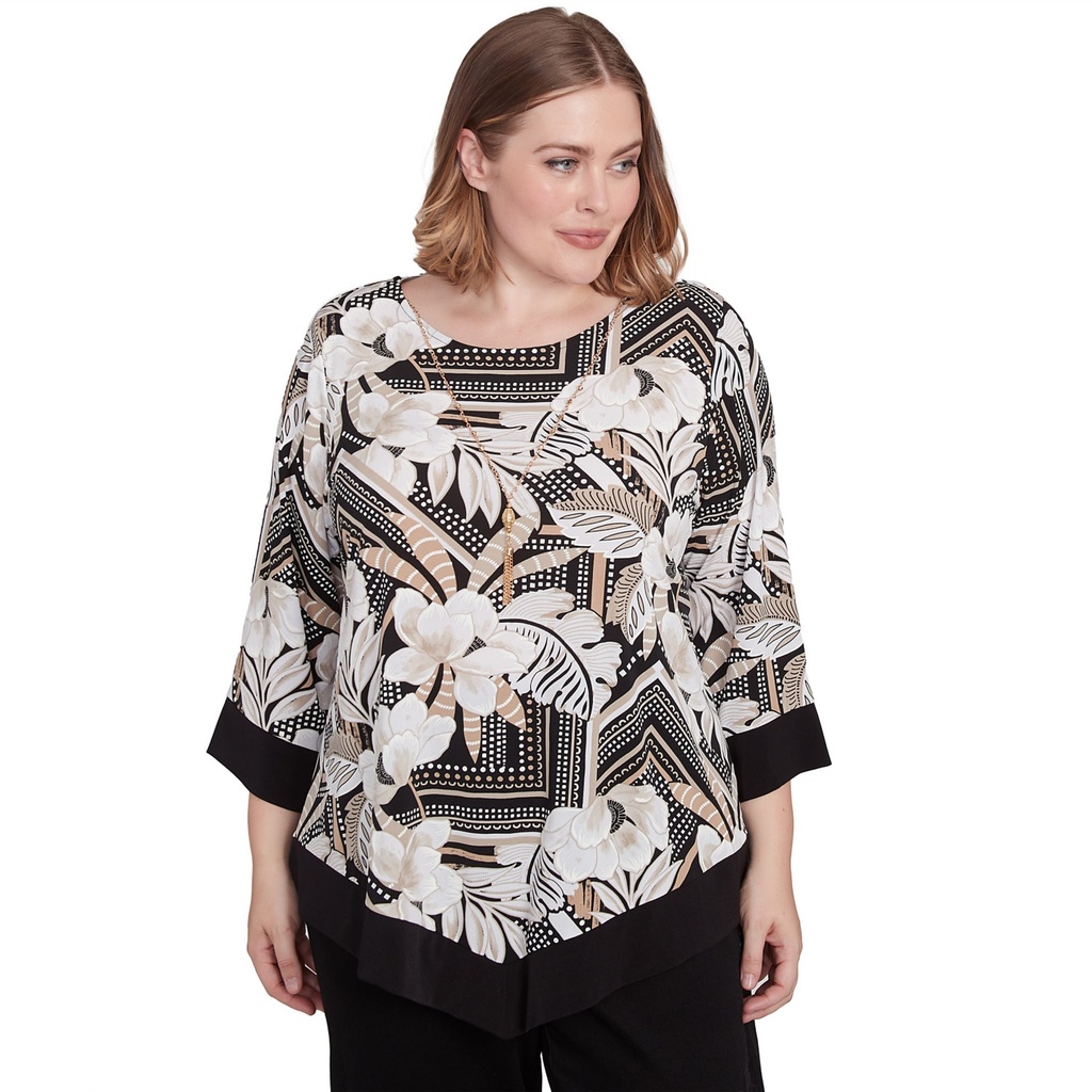 Blusa con bordado floral