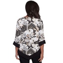 Blusa de geométrico vertical con collar