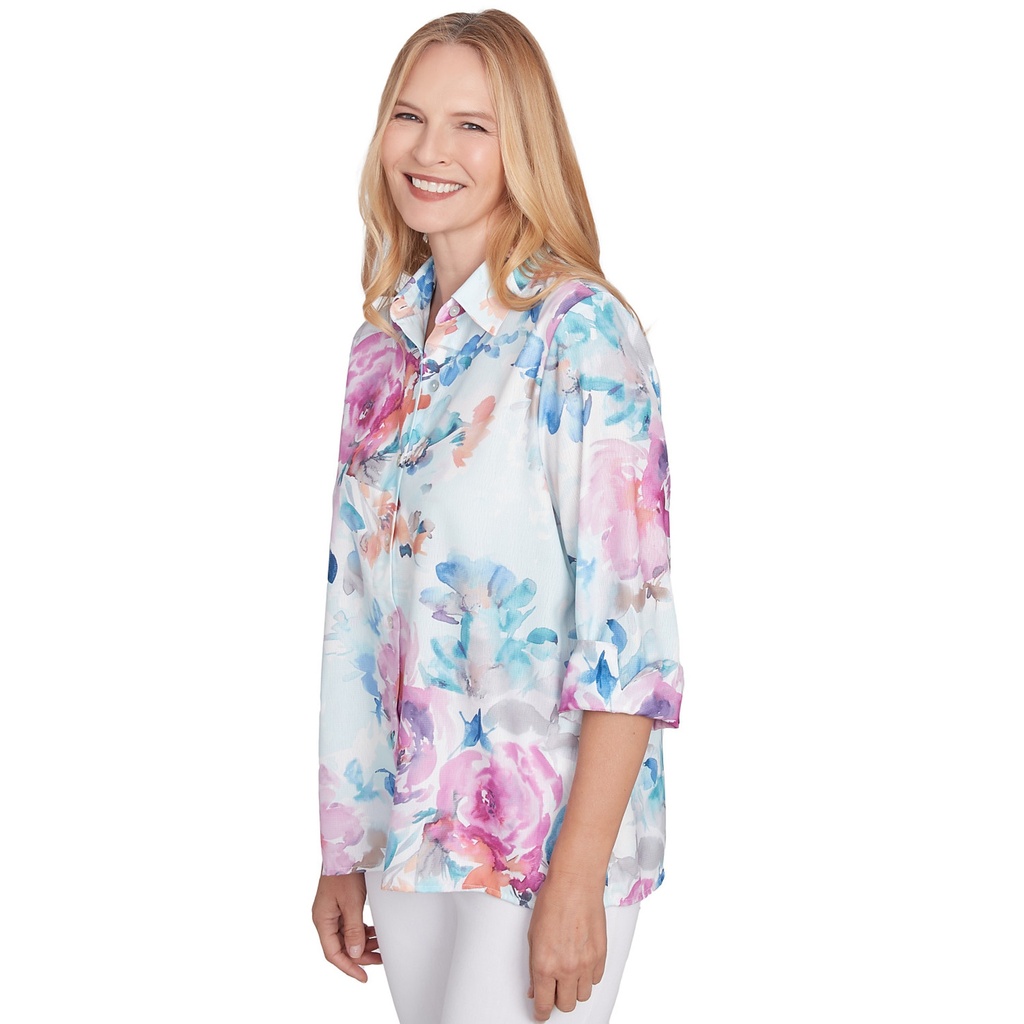 Blusa con bordado floral