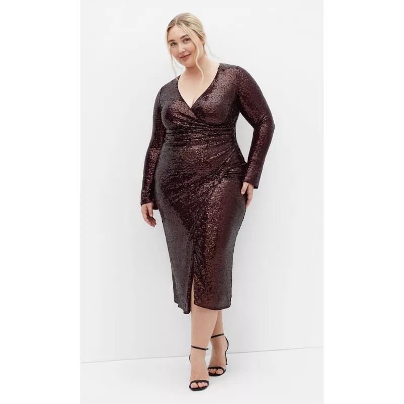Vestido etéreo de lentejuelas