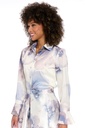Blusa metálica con capas