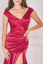 Vestido de satén plisado