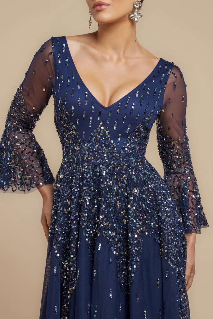 Vestido formal con lentejuelas Sunray