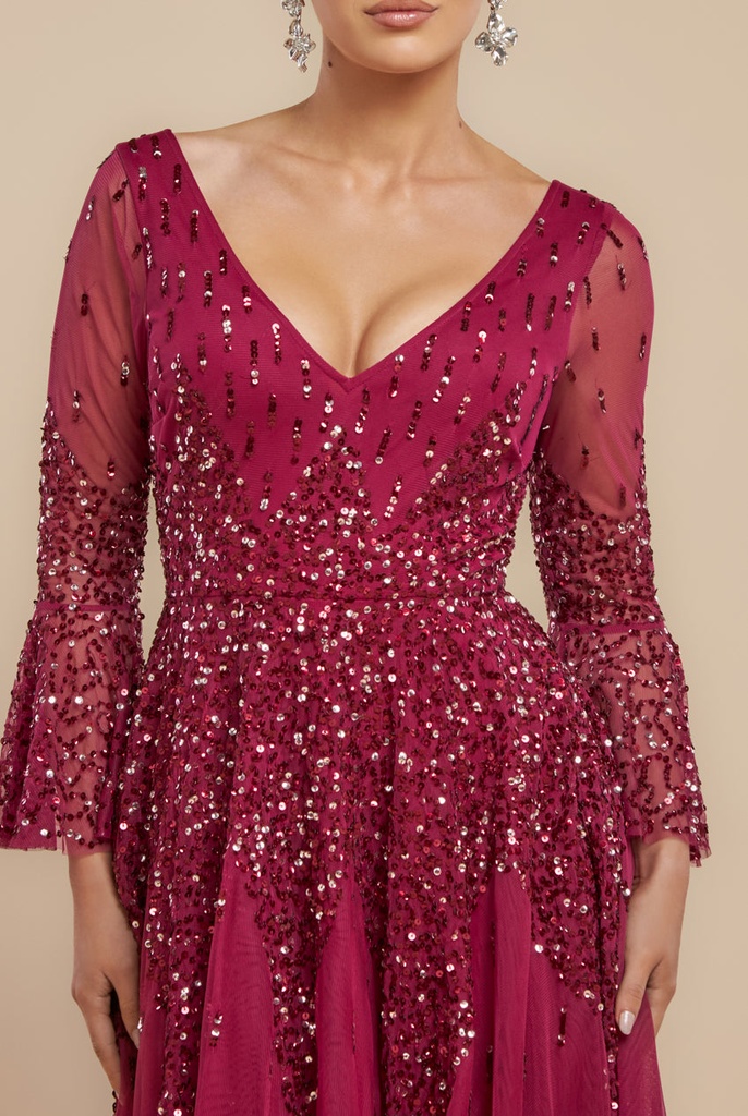 Vestido formal con lentejuelas Sunray