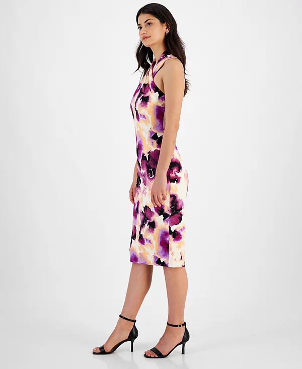 Vestido con cuello halter Harland floral