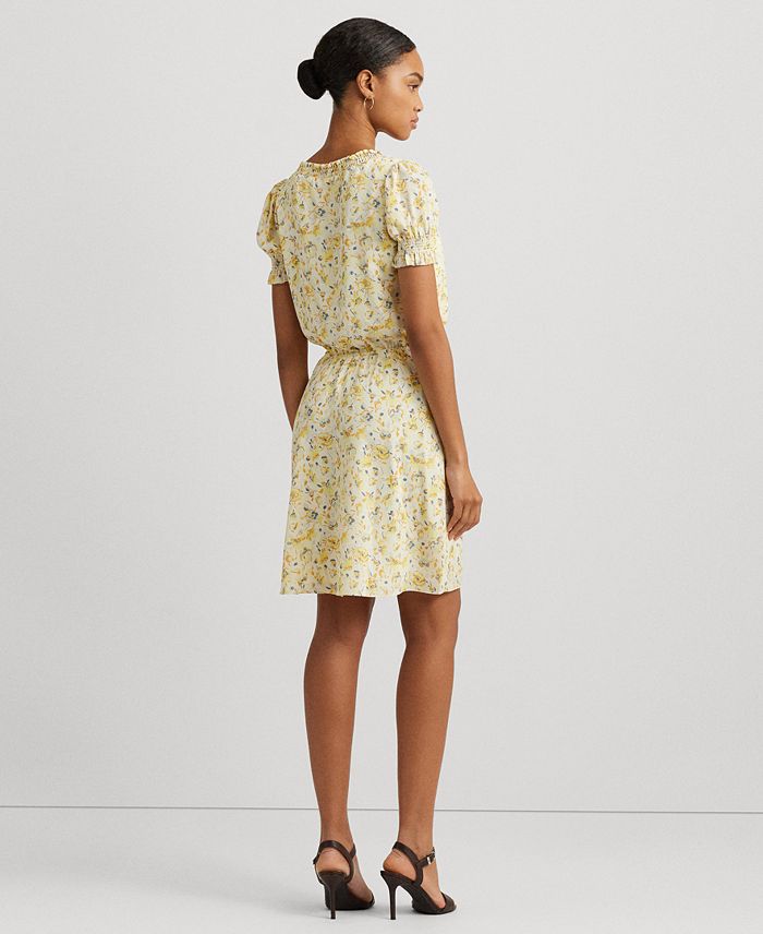 Vestido floral de manga 3/4