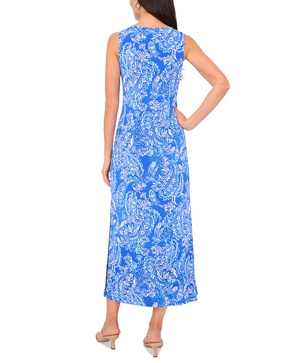 Vestido maxi con anillos en el escote