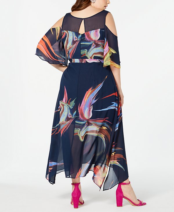 Vestido maxi de hombros descubiertos