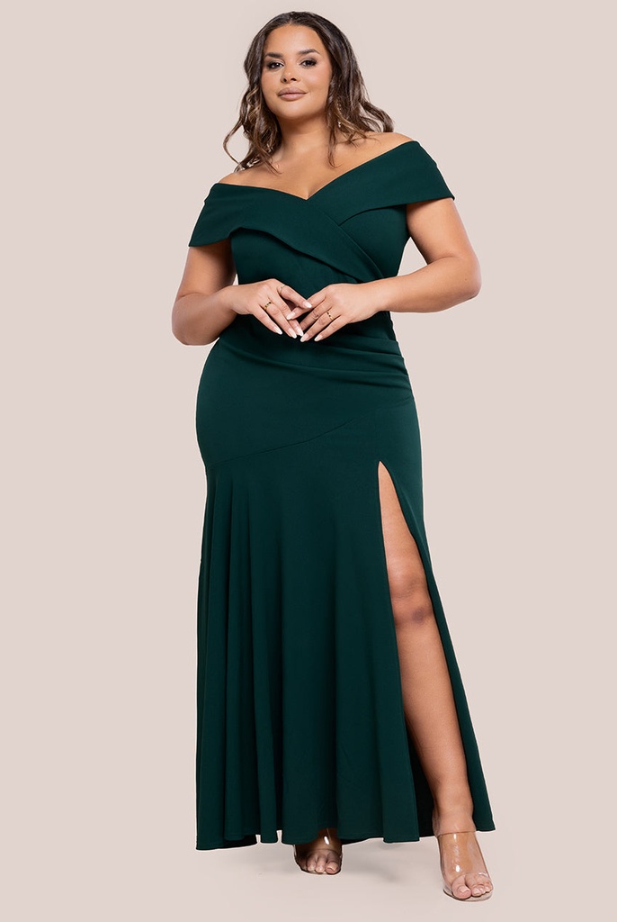 Vestido de crepè plisado