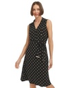 Vestido camisero de manga con ojales
