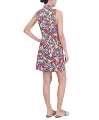 Vestido acampanado con estampado floral