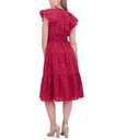 Vestido acampanado de estampado tropical