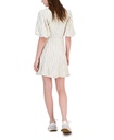 Vestido mini de rayas con cuello en V