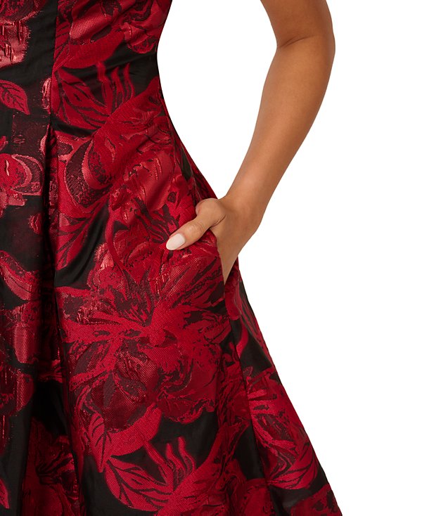 Vestido de jacquard metalizado