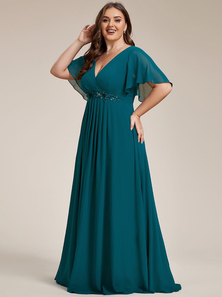 Vestido con aplicaciones florales