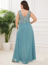 Vestido con aplicaciones florales