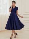 Vestido midi con blusa de encaje