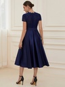 Vestido midi con blusa de encaje