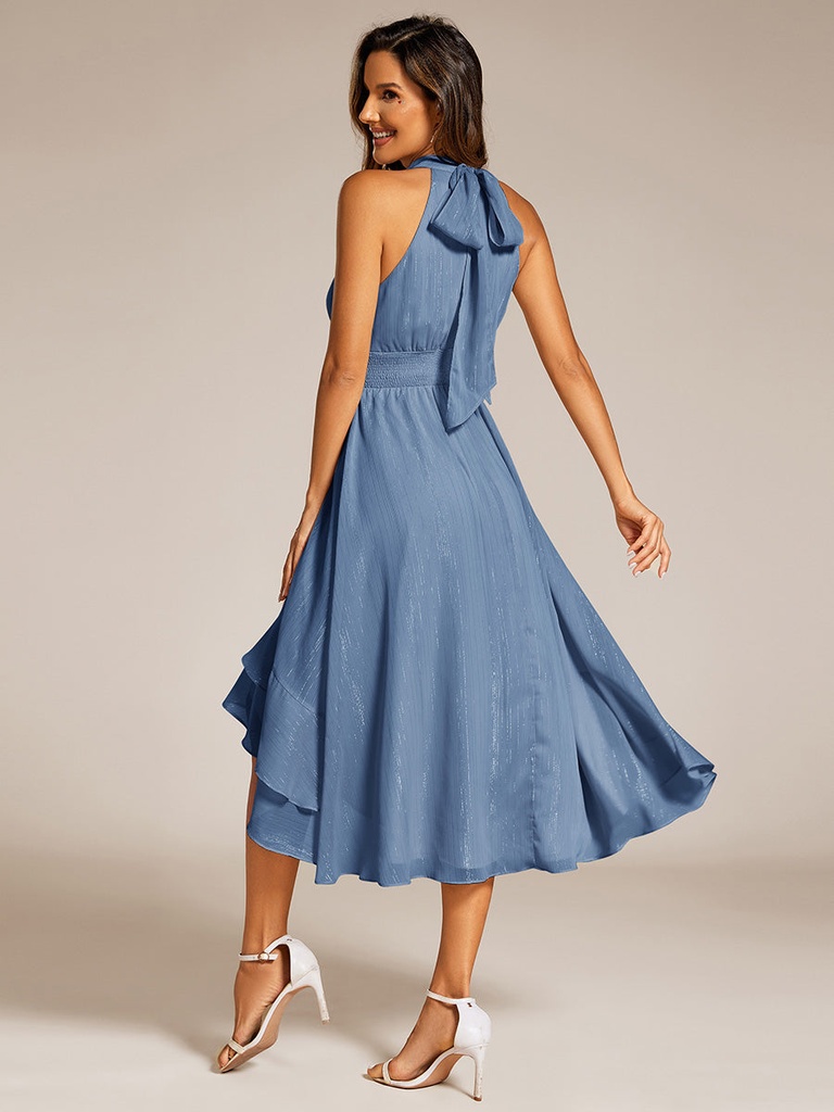 Vestido midi con blusa de encaje