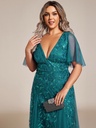Vestido con aplicaciones florales