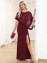 Vestido con capa asimétrica