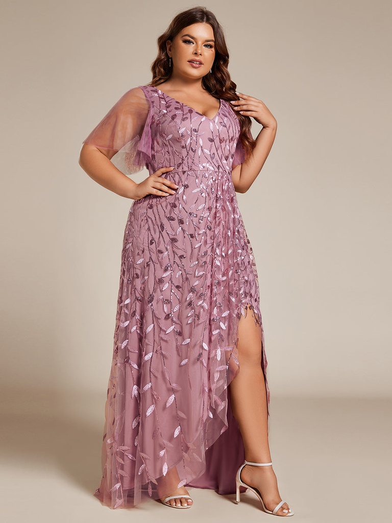 Vestido con aplicaciones florales