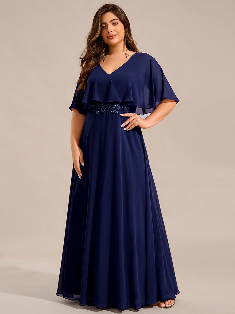 Vestido con aplicaciones florales
