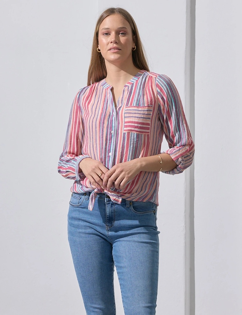 Blusa estampada de manga larga