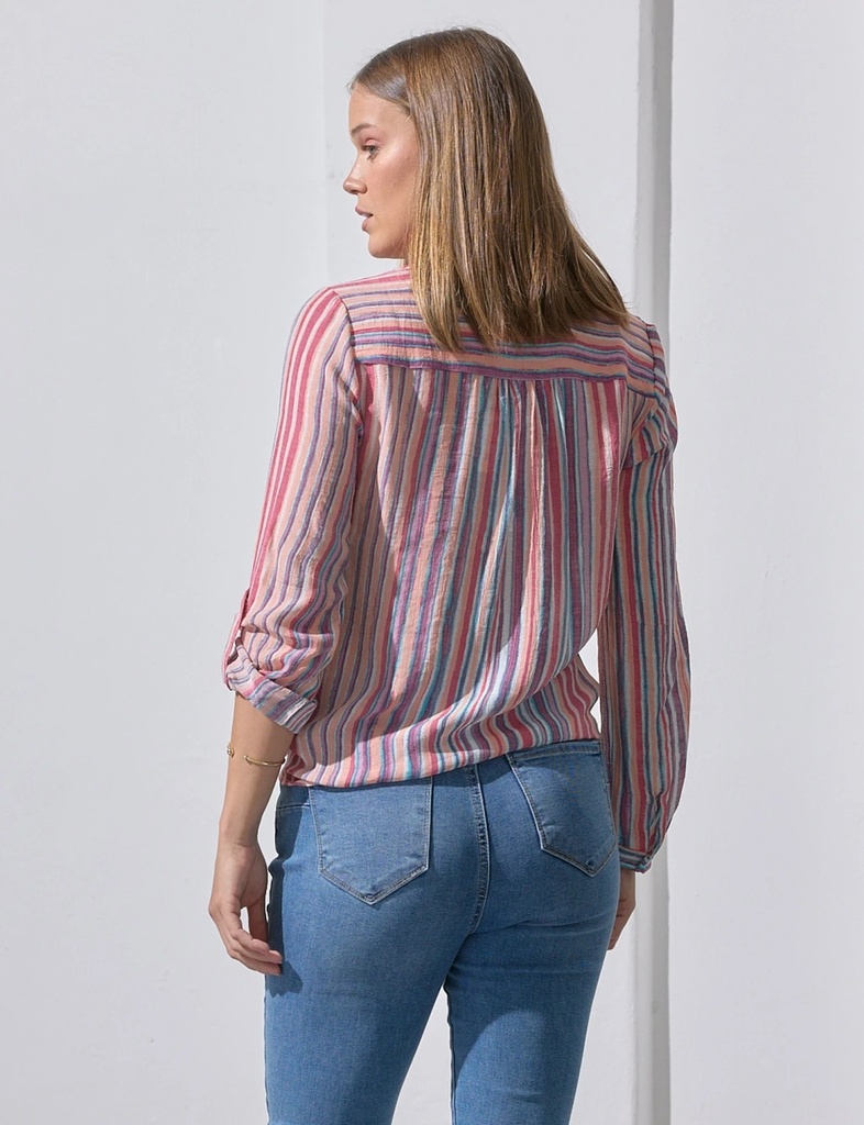 Blusa estampada de manga larga