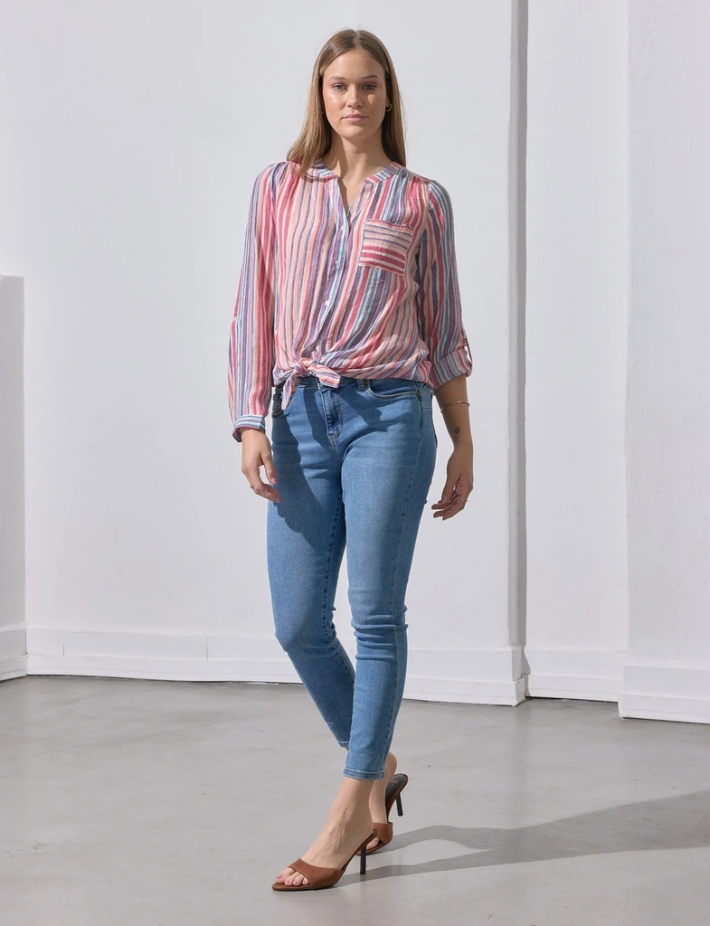 Blusa estampada de manga larga