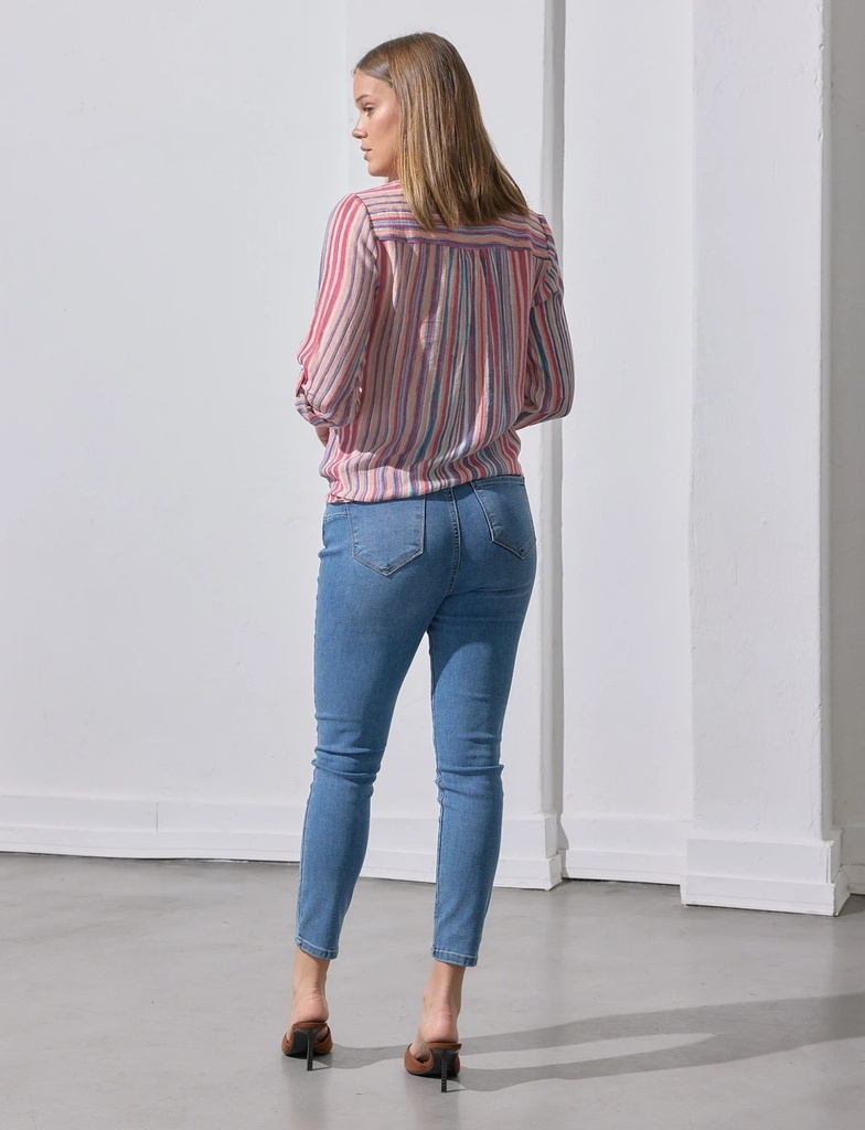 Blusa estampada de manga larga