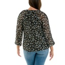 Blusa estampada de chifón